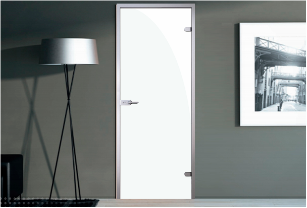 Стеклянная дверь Тriplex (Триплекс) Белый. Фото №2