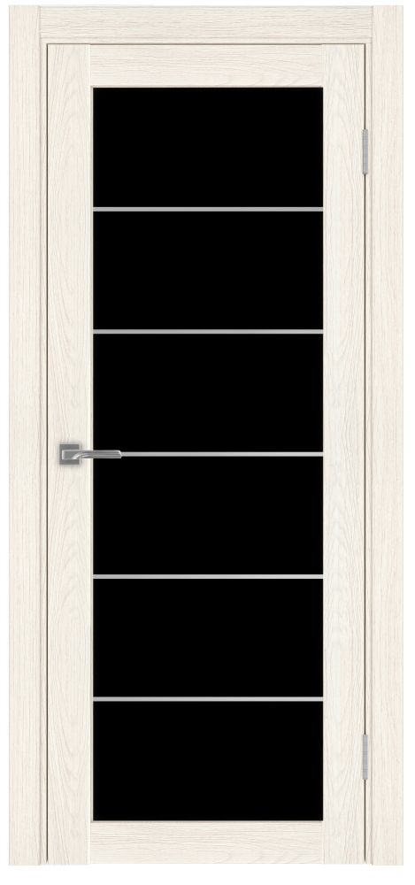 Двери в интерьере - Дверь Эко 501.2 АСС ясень светлый молдинг SC, lacobel черный