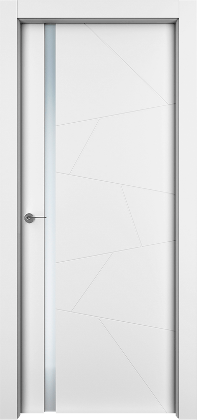 Двери в интерьере - Дверь Берген эмаль белая, триплекс, глухая