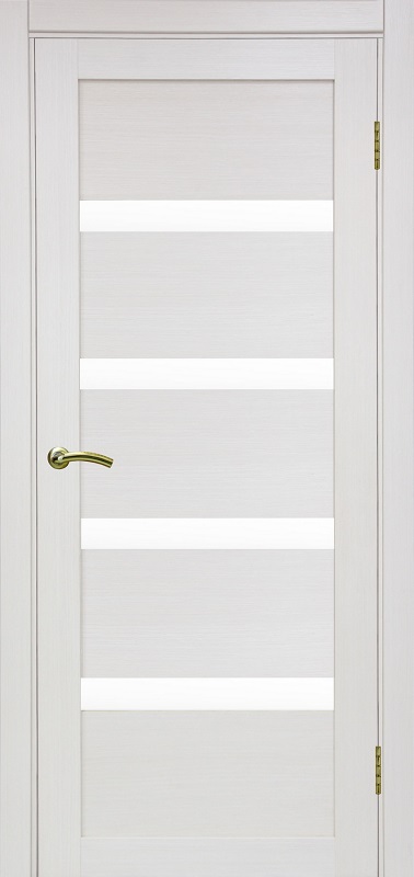 Двери в интерьере - Дверь Эко 505.12 ясень перламутровый, lacobel белый