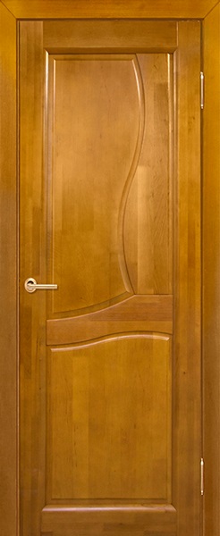 Двери в интерьере - Дверь Вилейка массив ольхи Верона медовый орех, глухая