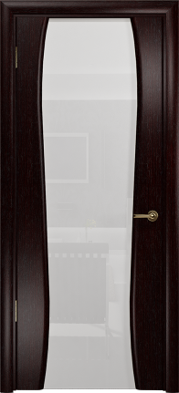 Двери в интерьере - Дверь Арт Деко Лиана-3 венге, белый триплекс