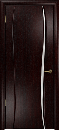 Дверь Арт Деко Лиана-1 венге, белый триплекс