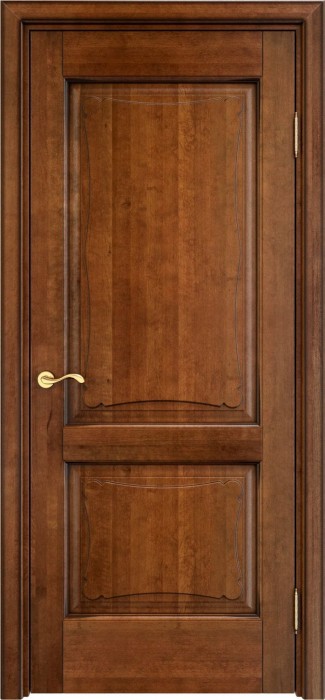 Двери в интерьере - Дверь Итальянская Легенда массив ольхи ОЛ6.2 коньяк с патиной, глухая