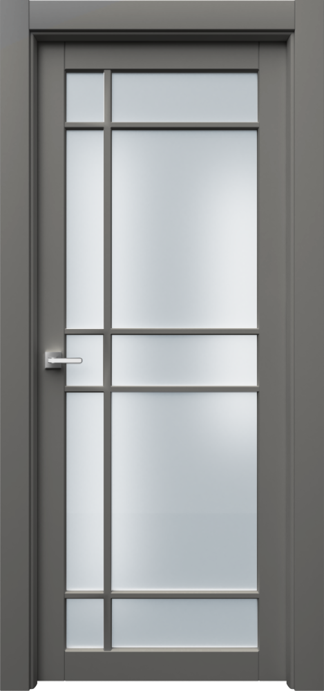 Двери в интерьере - Дверь Ронда-3 R10 эмаль серая, сатинат