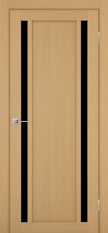 Двери в интерьере - Дверь Эко 522.212 ясень темный, lacobel черный