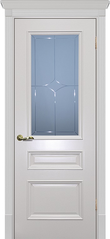 Двери в интерьере - Дверь Текона эмаль Smalta 06 слоновая кость RAL 1013, остекленная