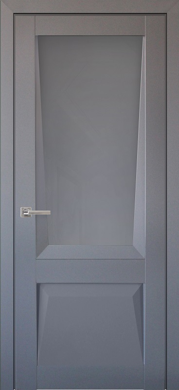 Двери в интерьере - Дверь ДР Perfecto экошпон 106 Barhat Grey, стекло Grey