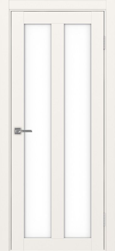 Двери в интерьере - Дверь Эко 521.22 бежевый, lacobel белый