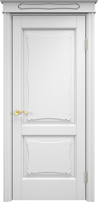 Дверь ПМЦ массив ольхи ОЛ6.2 эмаль белая, глухая. Фото №2