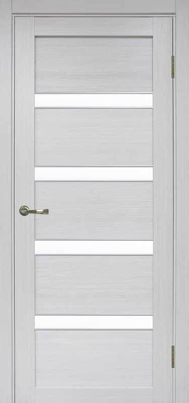 Двери в интерьере - Дверь Эко 505.12 АПС ясень серебристый молдинг SC, сатинат