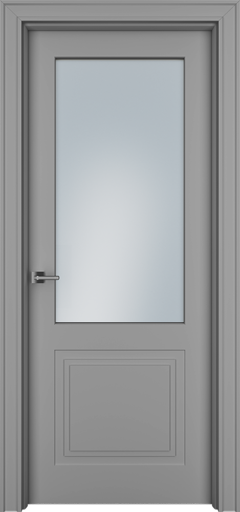 Двери в интерьере - Дверь Псп2с эмаль серая, сатинат
