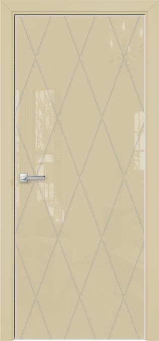 Двери в интерьере - Дверь Оникс Арт лакобель RAL 1015, гравировка №11