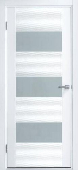 Двери в интерьере - Дверь ZADOOR D3 бриз эмаль белая, стекло лакобель белое