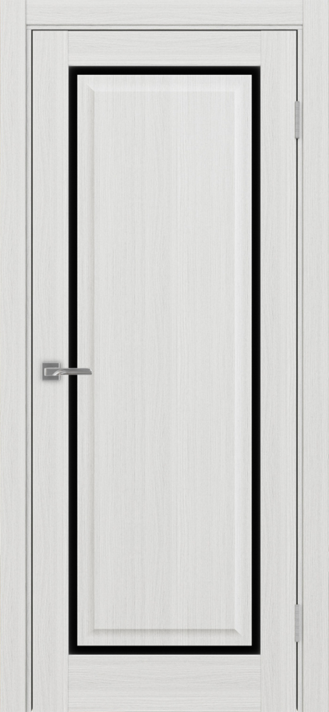 Двери в интерьере - Дверь Эко 601С.21 ОФ4 ясень серебристый, lacobel черный