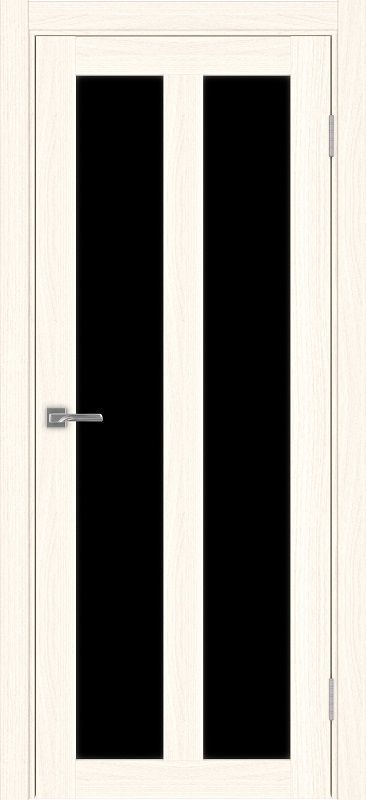 Двери в интерьере - Дверь Эко 521.22 ясень светлый, lacobel черный