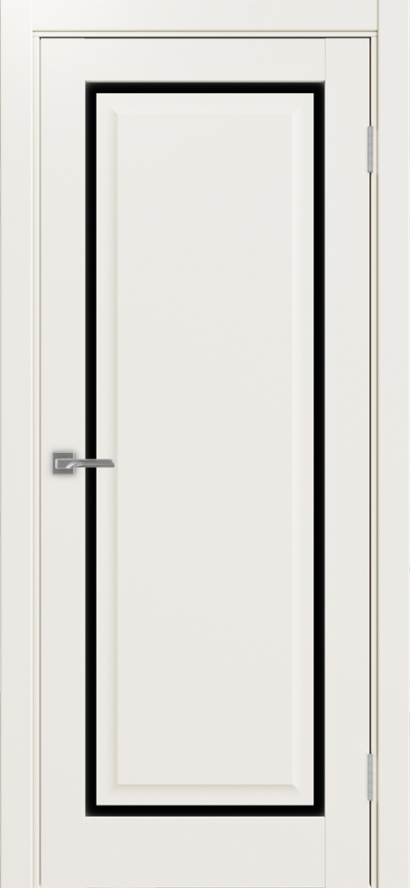 Двери в интерьере - Дверь Эко 601С.21 ОФ4 бежевый, lacobel черный