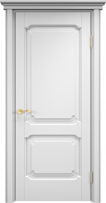 Дверь Итальянская Легенда массив ольхи ОЛ7.2 эмаль белая, глухая. Фото №2