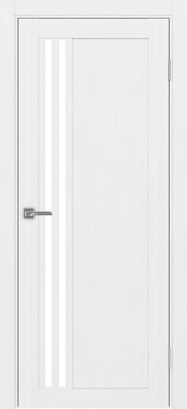 Двери в интерьере - Дверь Эко 555.21 белый лед, lacobel белый
