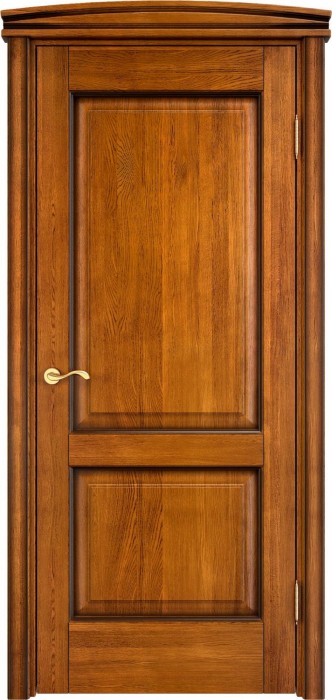 Двери в интерьере - Дверь ПМЦ массив дуба Д13 медовый с патиной орех, глухая