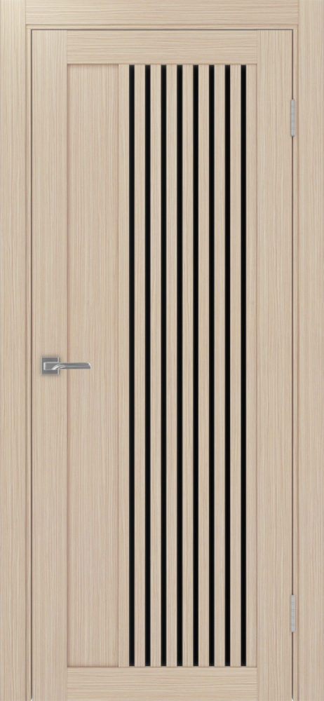 Двери в интерьере - Дверь Эко 544.12 дуб беленый, lacobel черный