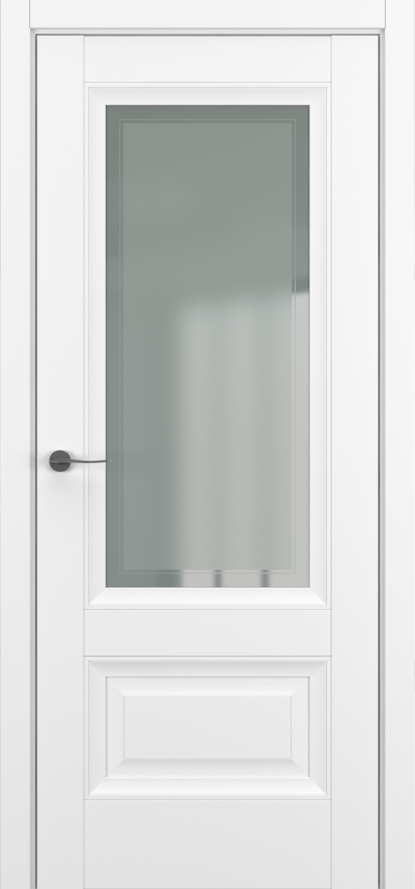 Двери в интерьере - Дверь Z Турин В2 экошпон белый, сатинат