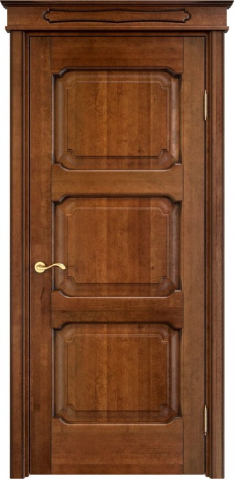 Двери в интерьере - Дверь Итальянская Легенда массив ольхи ОЛ7.3 коньяк с патиной, глухая