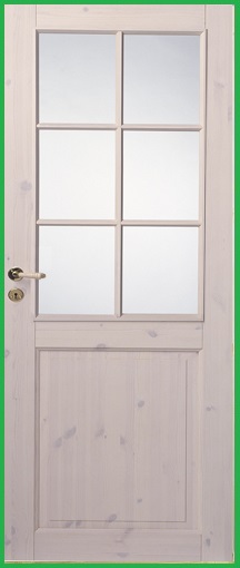 Дверь финская с четвертью Jeld-WenTraditon 52 под стекло, массив сосны, белый лак