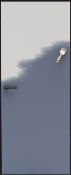 Двери в интерьере - Дверь скрытого монтажа грунт Бейзик 2,4 м АЛ кромка черная, 42 мм