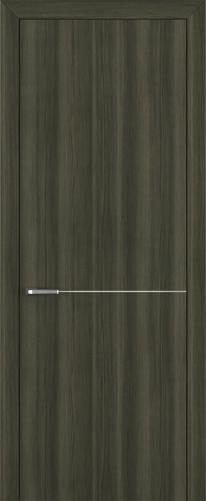 Двери в интерьере - Дверь Z K10 toppan дуб темный, молдинг серебро, глухая