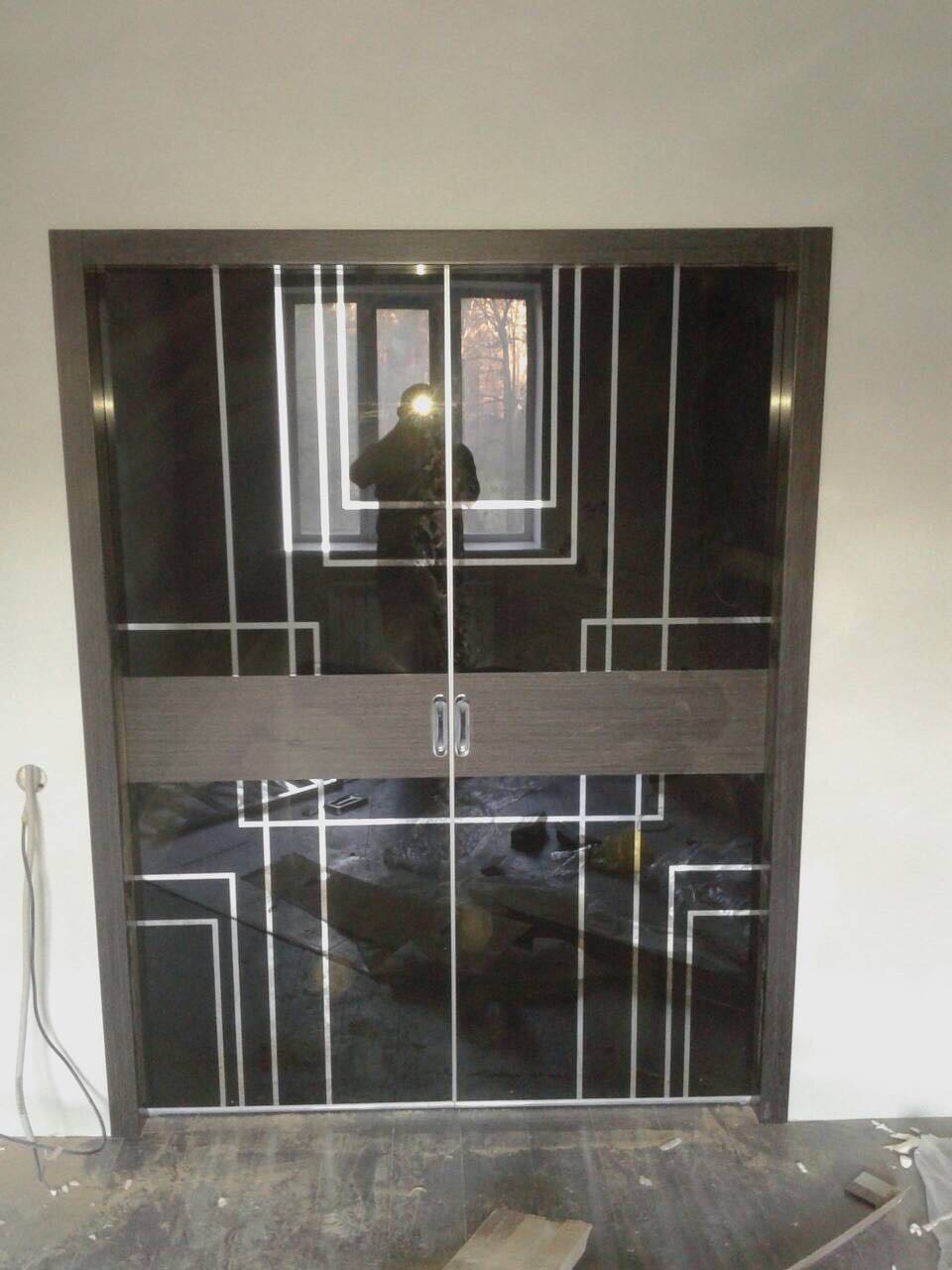 Дверь фабрики Оникс "Соло-2" двойная раздвижная пенал