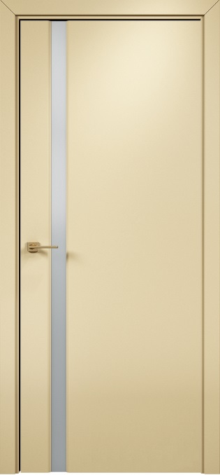 Двери в интерьере - Дверь Оникс Престиж 1 эмаль RAL 1015, глухая, триплекс белый