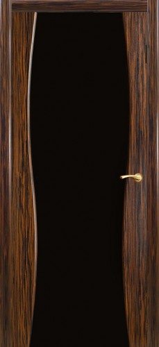 Дверь Оникс Грация эбен, триплекс черный