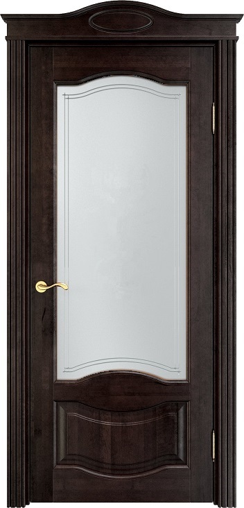 Дверь Итальянская Легенда массив ольхи ОЛ33 венге, стекло 33-2