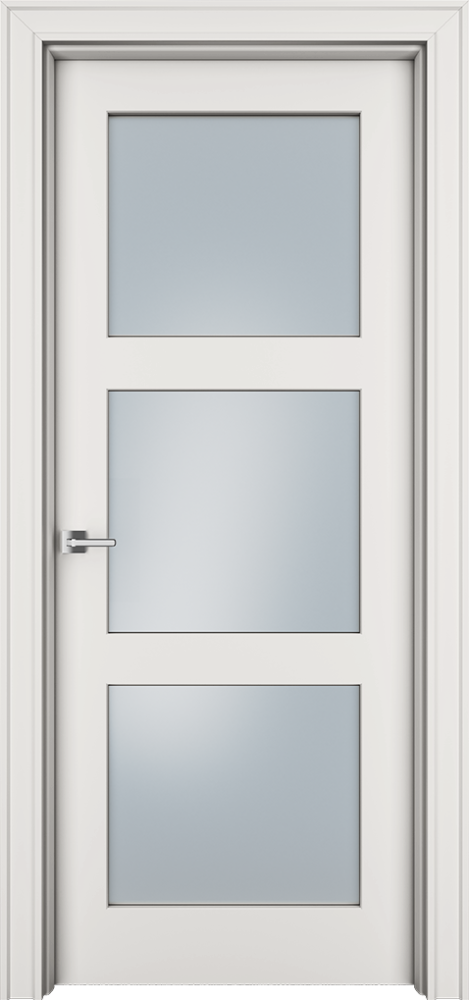 Двери в интерьере - Дверь Паспарту-33 эмаль RAL 9010, сатинат