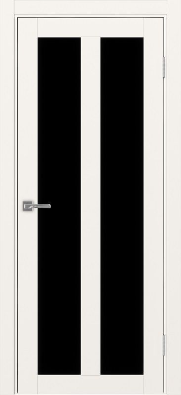 Двери в интерьере - Дверь Эко 521.22 бежевый, lacobel черный