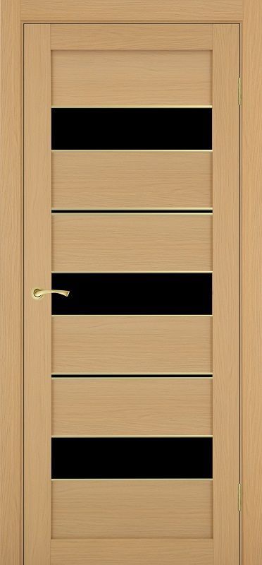 Двери в интерьере - Дверь Эко 526.122 АПП ясень темный молдинг SG, lacobel черный