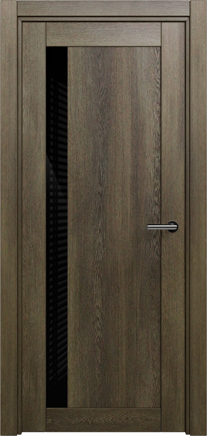 Двери в интерьере - Дверь Статус ESTETICA 821 дуб винтаж, стекло глосс черное