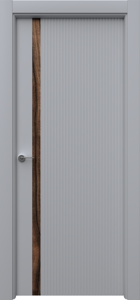 Двери в интерьере - Дверь Батис V-1 эмаль RAL 7047, глухая