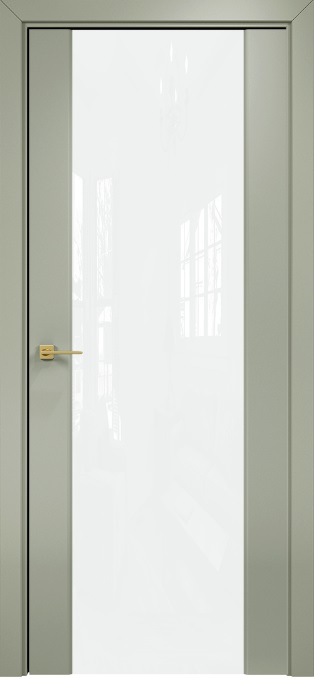 Двери в интерьере - Дверь Оникс Престиж эмаль RAL 7038, триплекс белый