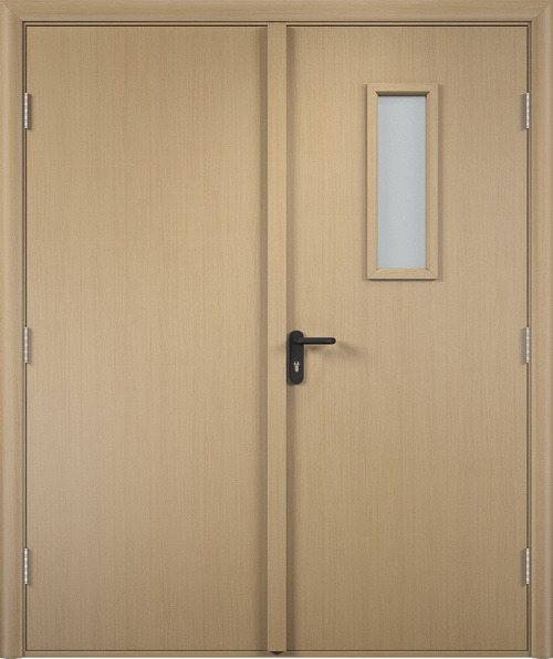 Двери в интерьере - Дверь противопожарная V ДПГ+ДПО финиш-пленка 30 мин, беленый дуб