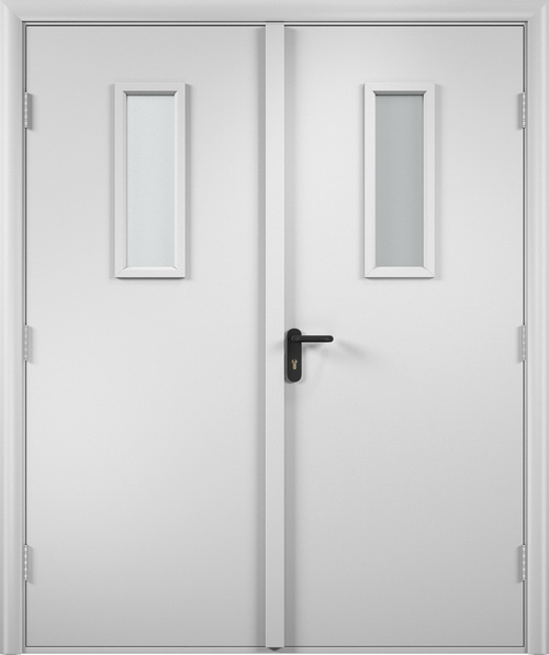 Двери в интерьере - Дверь противопожарная V ДПО+ДПО финиш-пленка 60 мин, белая