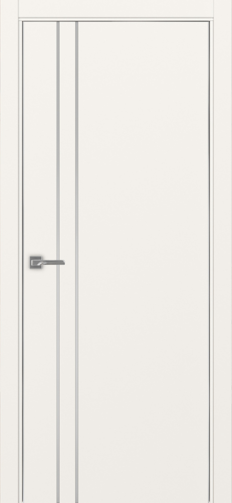 Двери в интерьере - Дверь Эко 205 бежевый молдинг SC, кромка AL хром SC с 2-х сторон, глухая