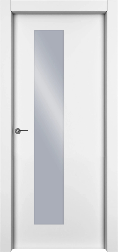 Двери в интерьере - Дверь 1001 белая, сатинат