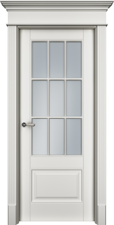 Двери в интерьере - Дверь Оксфорд-2 эмаль RAL 9010, сатинат