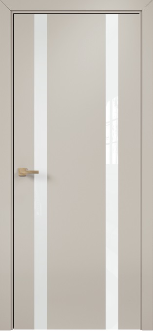 Двери в интерьере - Дверь Оникс Верона 2 эмаль латте, триплекс белый