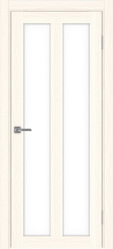Двери в интерьере - Дверь Эко 521.22 ясень светлый, lacobel белый