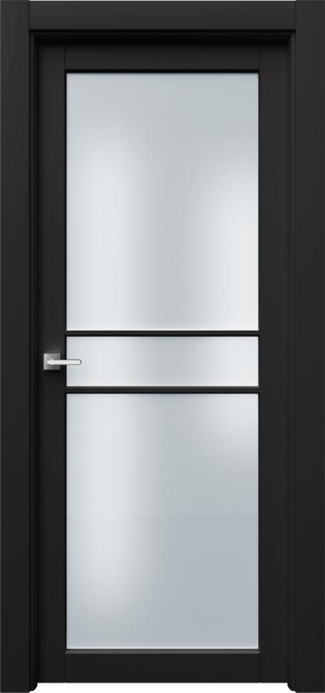 Двери в интерьере - Дверь Ронда-2 R3 эмаль RAL 9005, сатинат