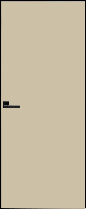 Двери в интерьере - Дверь скрытая ИУ-42 AL black с 4-х сторон, эмаль сливки 2,1 м