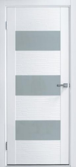 Дверь ZADOOR D3 техно эмаль белая, стекло лакобель белое